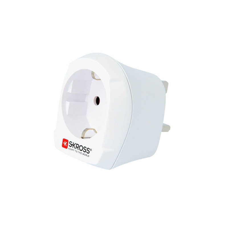 Adaptor Priza EU - UK, Skross, Alb