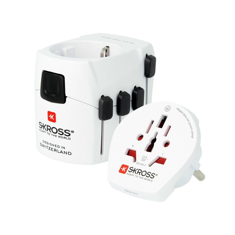 Adaptor Priza Universal Skross World, Alb