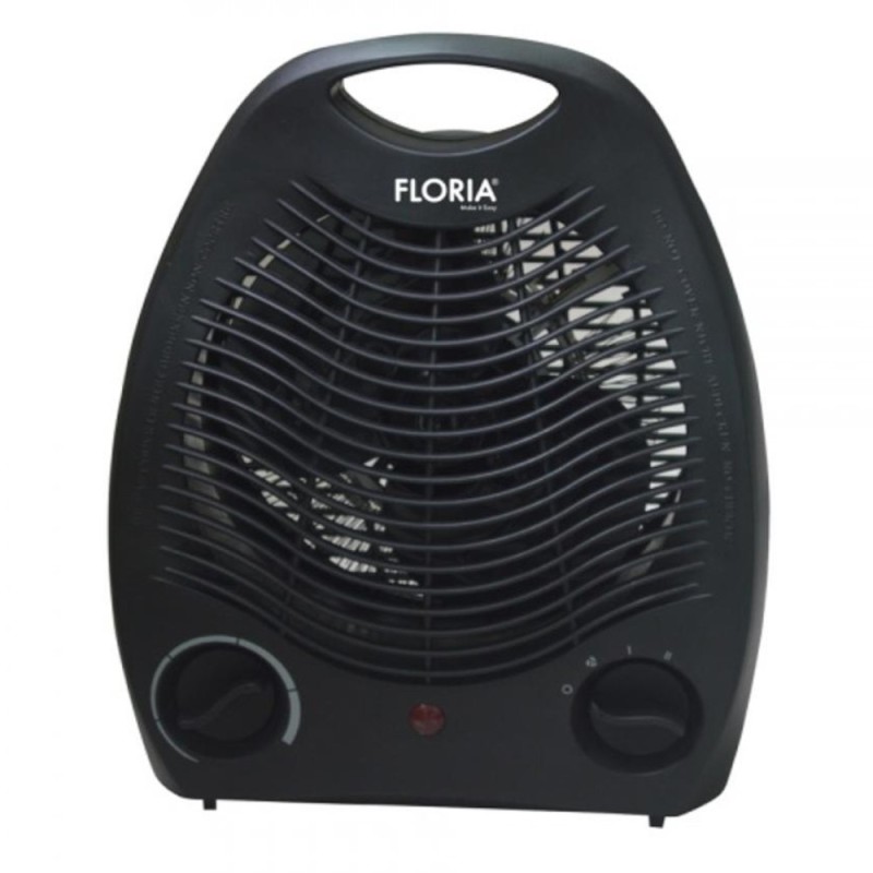 Aeroterma cu 2 Trepte de Putere 1000W/2000W, Indicator Luminos, Neagra