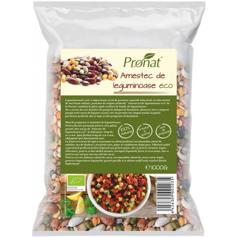 Amestec de Leguminoase Bio, 1000 g, Pronat