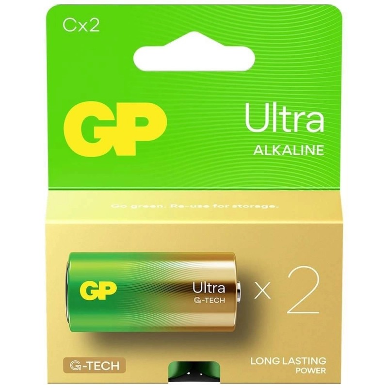 Baterie Alcalina Ultra GP R14 C, 2 Bucati