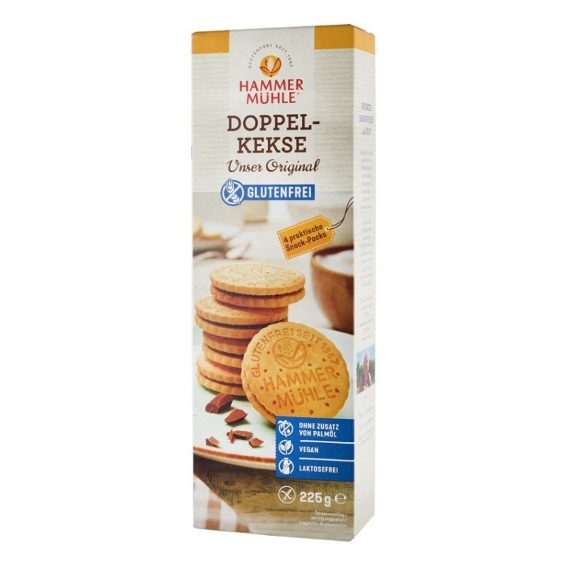 Biscuiti Dubli, fara Gluten, 225 g, Hammer Muhle