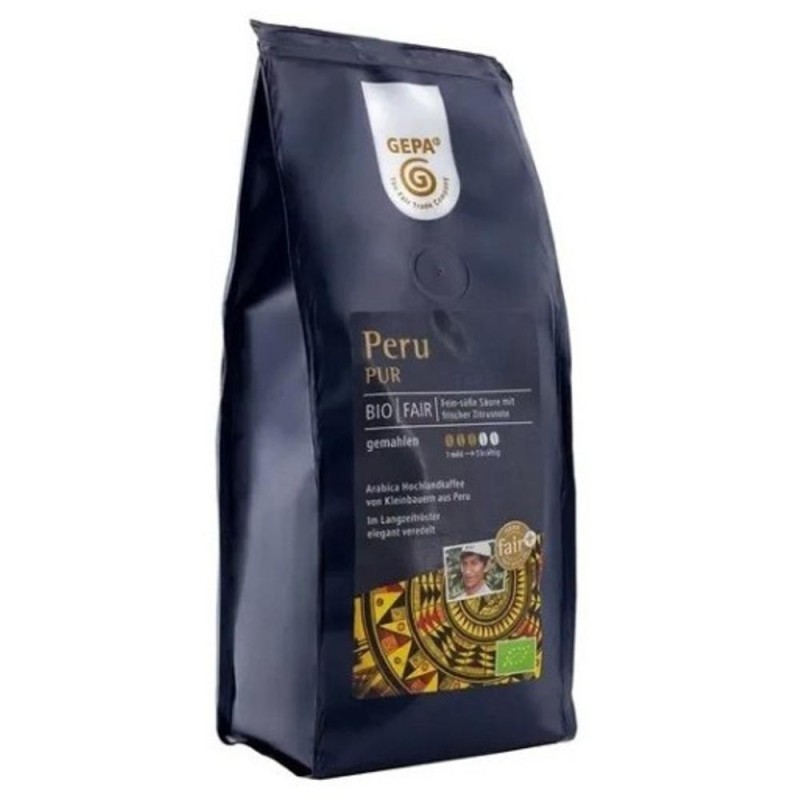Cafea Bio Macinata Peru Pur, 250 g, Gepa