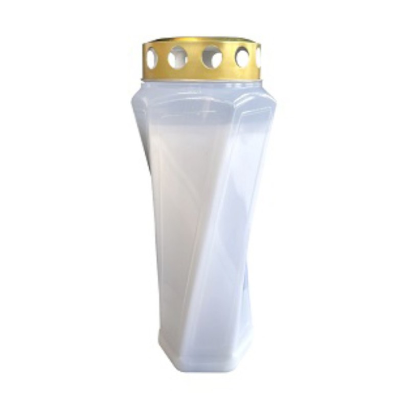 Candela din Plastic Alb, 110 Ore