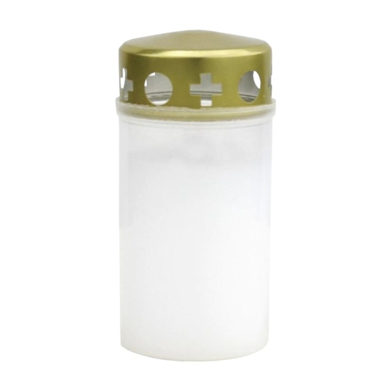 Candela din Plastic cu Capac, Alba