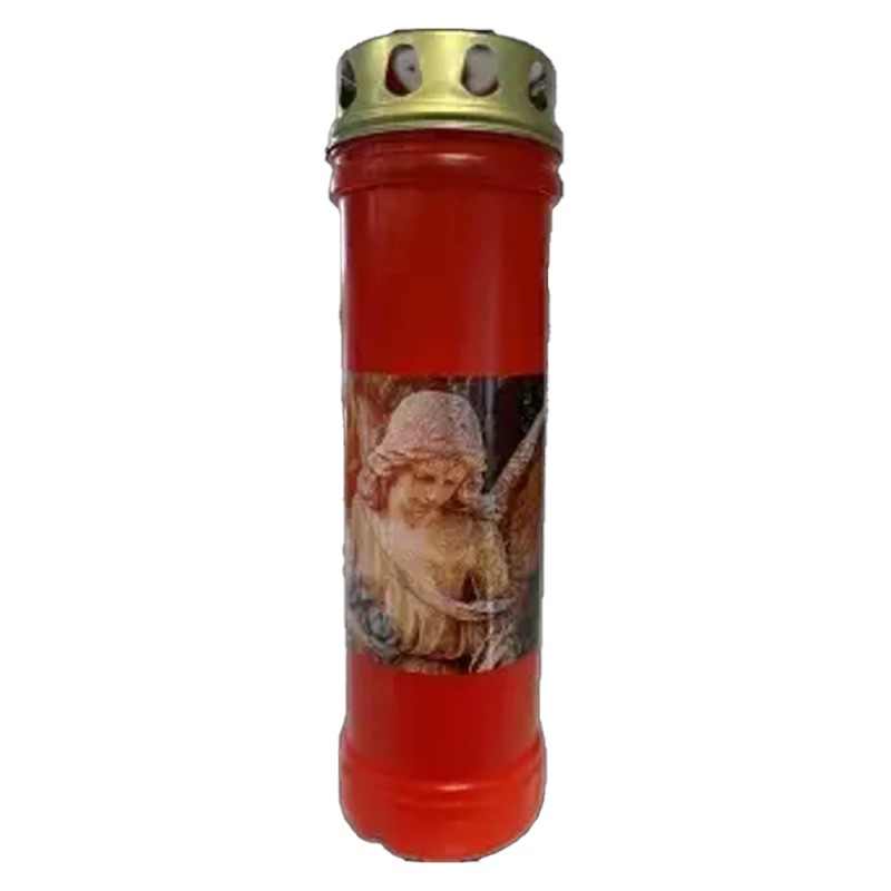 Candela din Plastic cu Capac, Bispol, Rosu, Inger