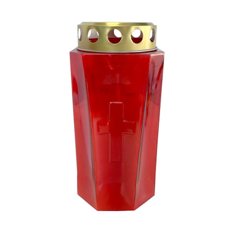 Candela din Plastic Felinar Rosu, 75 Ore