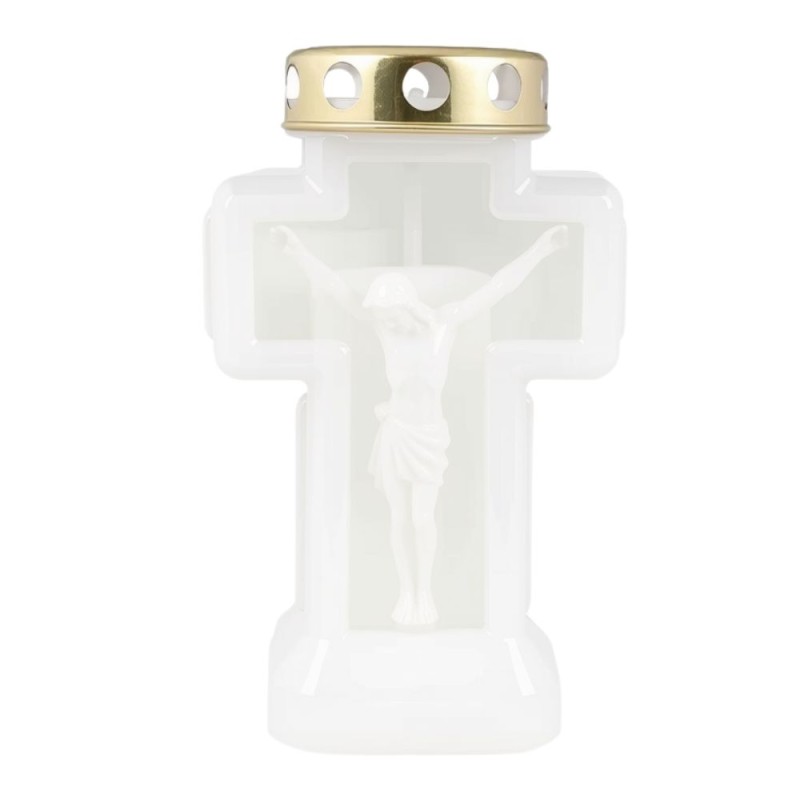 Candela, Plastic, Forma Cruce, Alb