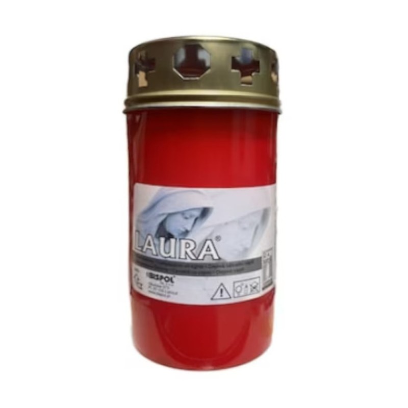 Candela Rosie cu Capac Auriu, 45 Ore