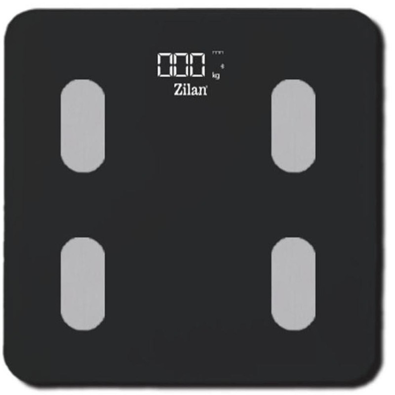 Cantar Electronic Persoane, Negru, 28 x 28 cm, Capacitate Maxima 180 kg, Sticla