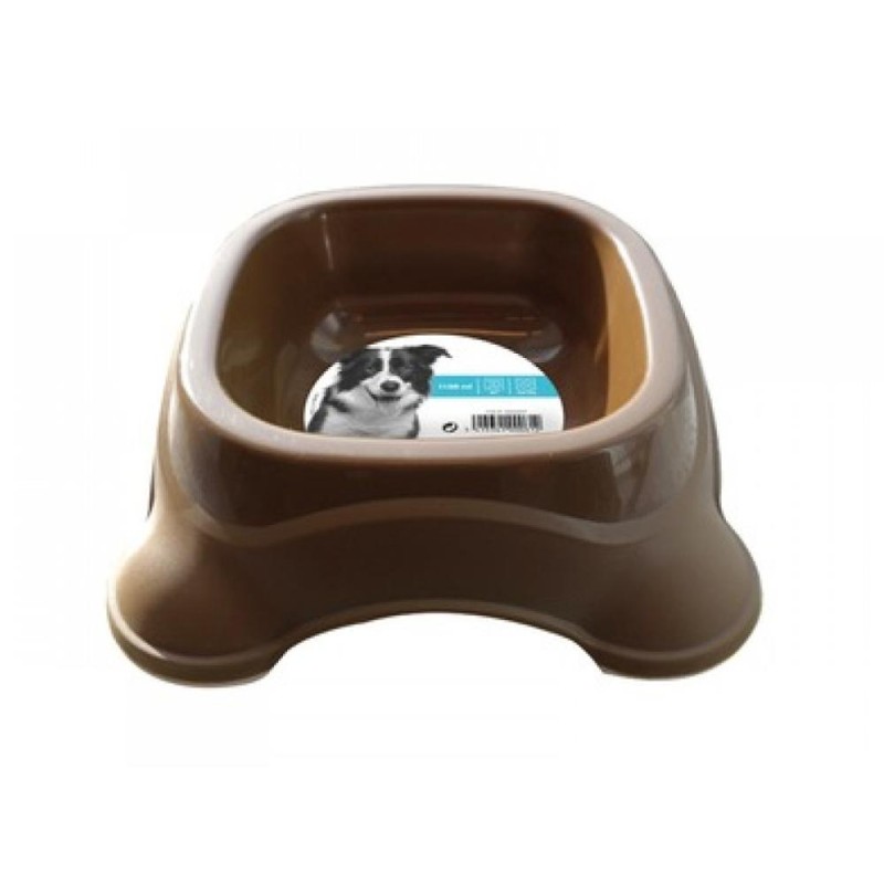 Castron pentru Caini din Plastic, M-Pets, Maro 475 ml