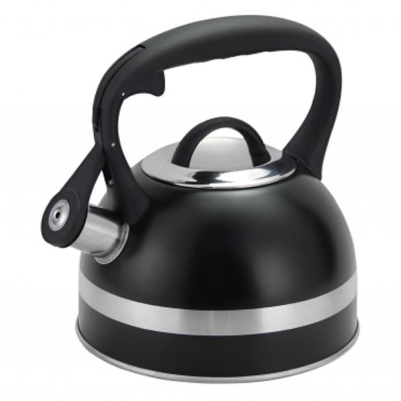 Ceainic Inox cu Fluier, Capacitate 3 l, Negru