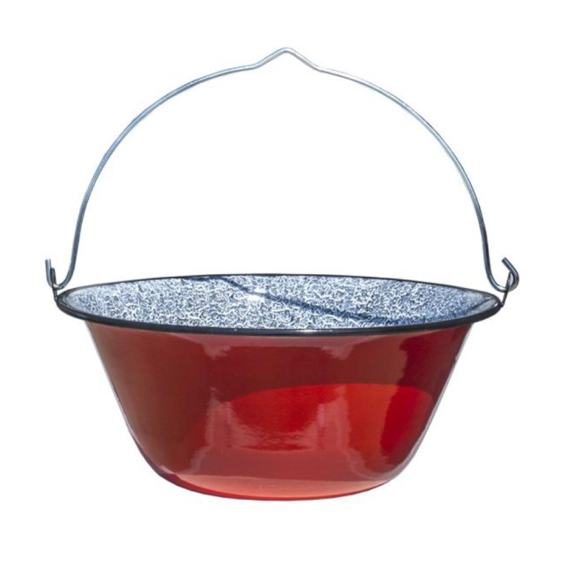 Ceaun Smaltuit cu Maner, 14 l, Rosu