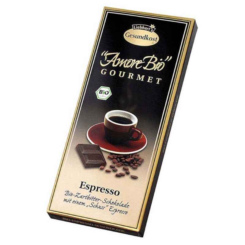 Ciocolata Amaruie Espresso, 55% Cacao, 100 g, Liebhart's Amore Bio