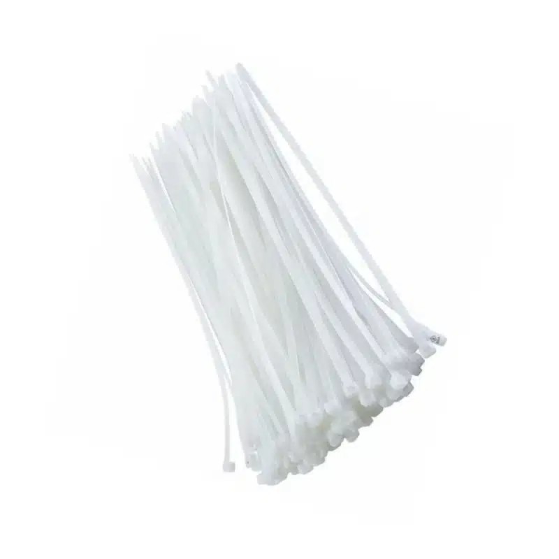 Colier din Plastic, Alb, 2.5 x 100, 100 Bucati