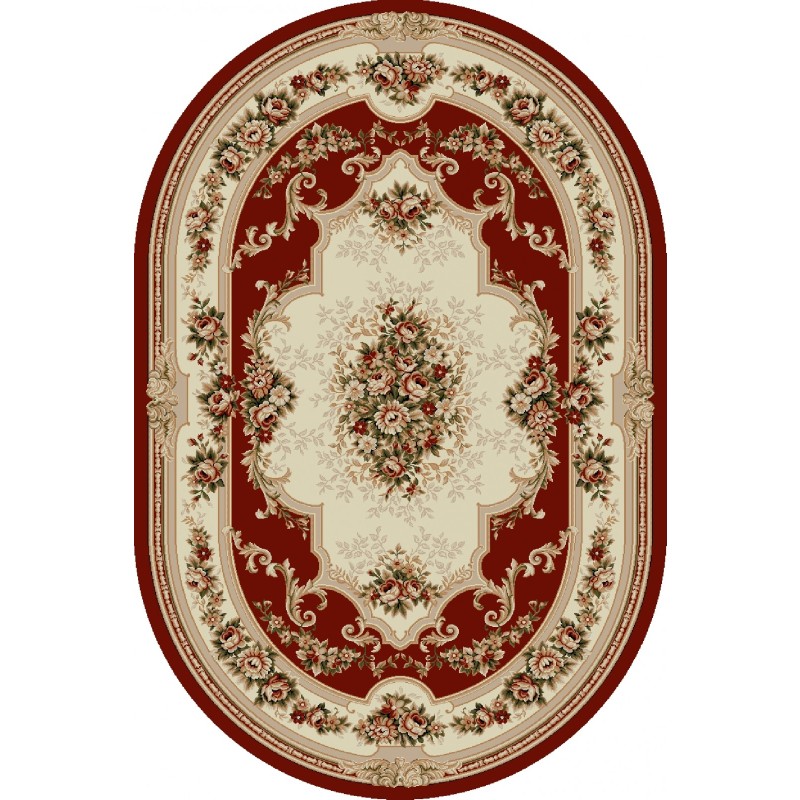 Covor Oval, 60 x 110 cm, Rosu, Lotos 574