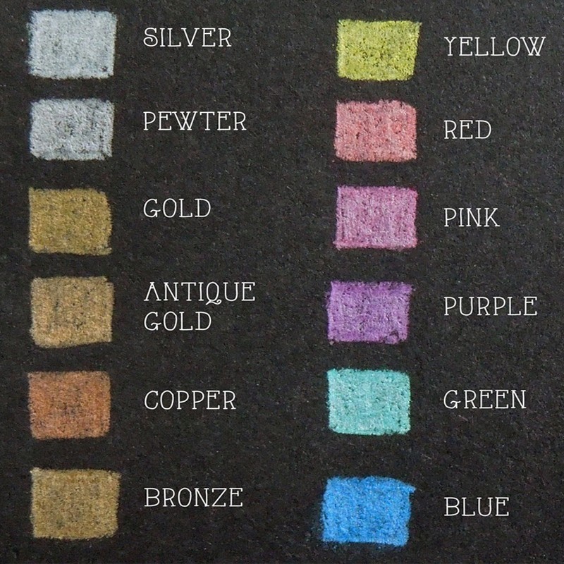Creioane Metallic Derwent - Green