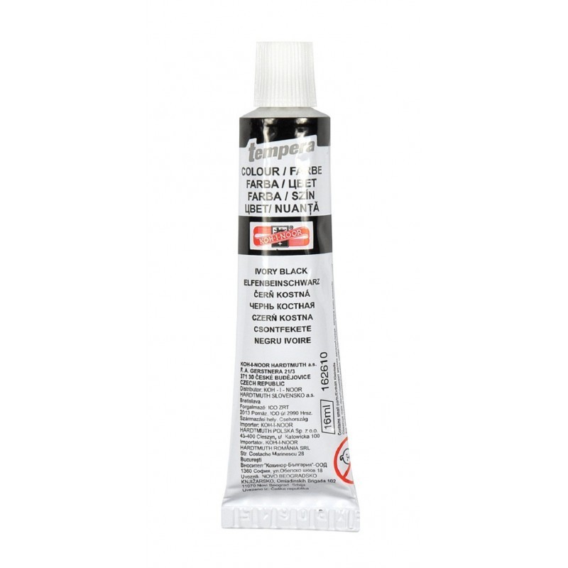 Culoare Tempera, Negru, 16 ml