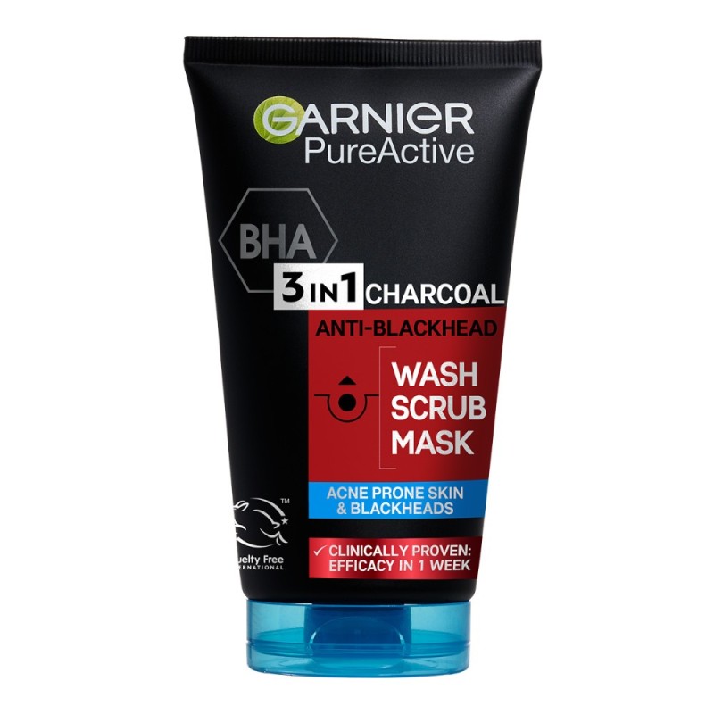 Gel de Curatare 3 in 1 Pure Active Charcoal Garnier Skin Naturals 150 ml