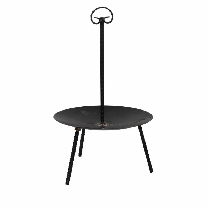 Gratar Disc cu Picioare Detasabile, Otel, Diametru 46 cm, Maner Detasabil