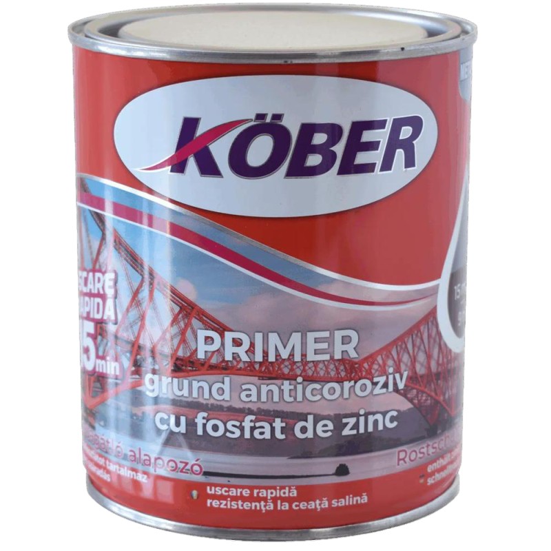 Grund Primer, pentru Metal, Kober, 0.75 l, Rosu Oxid