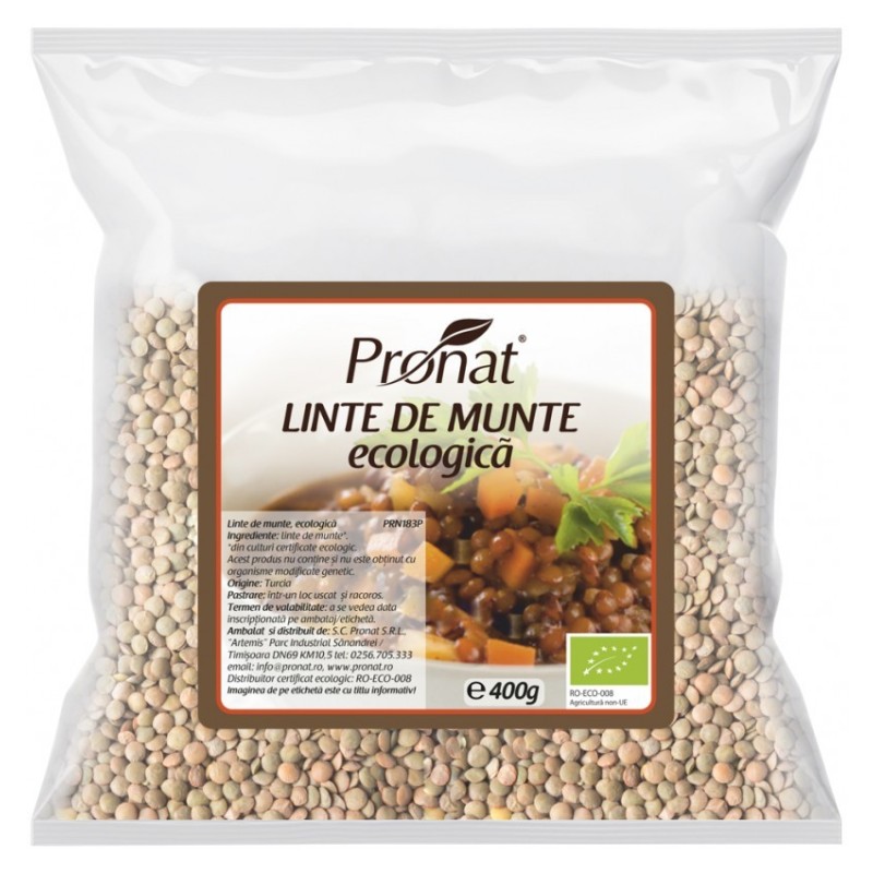 Linte de Munte BIO, 400 g, Pronat