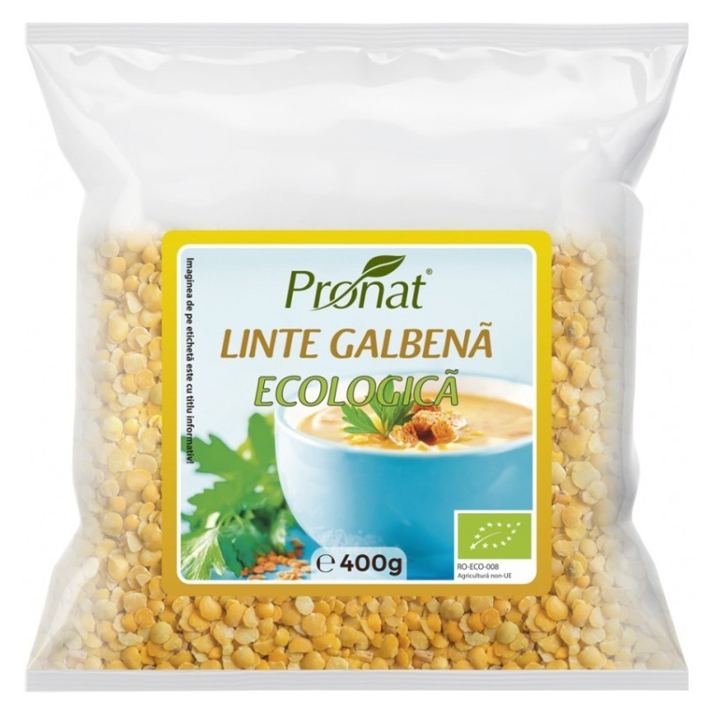 Linte Galbena BIO, 400 g, Pronat