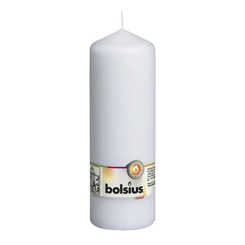 Lumanare Stalp Alba, 200 x 68 mm, Bolsius