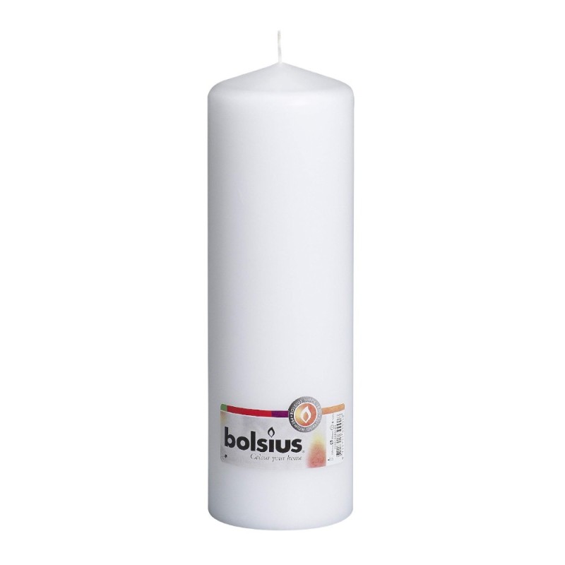 Lumanare Stalp Alba, 250 x 78 mm, Bolsius