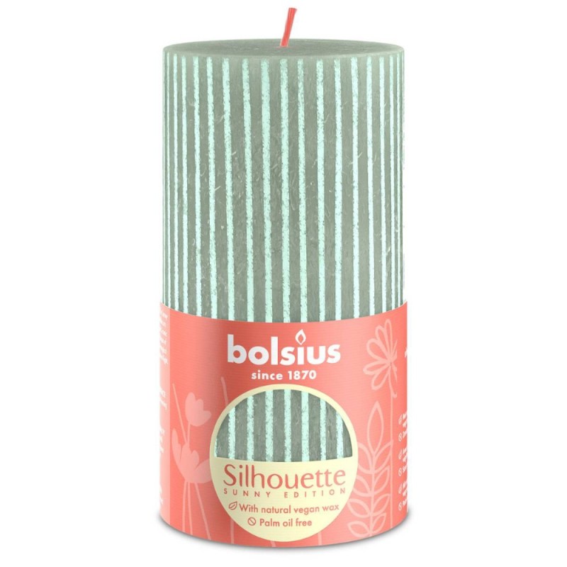Lumanare Stalp Bolsius, Verde, 130 x 68 mm