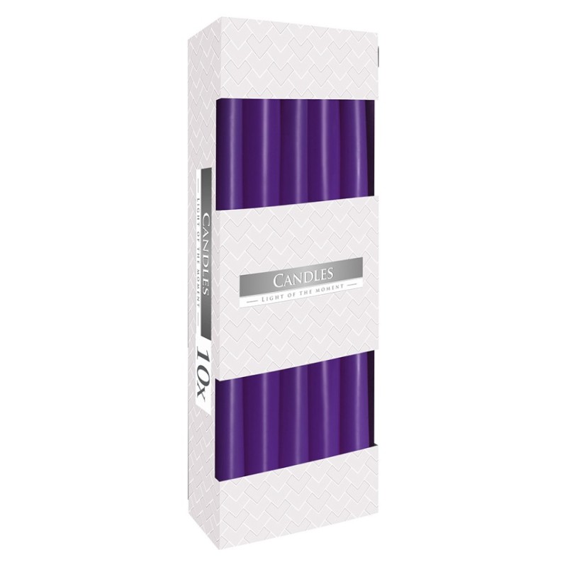 Lumanari Conice Bispol Violet, 10 Buc