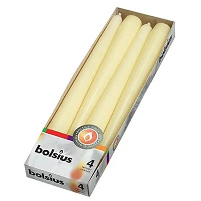 Lumanari Conice Bolsius, Auriu, 4 Bucati