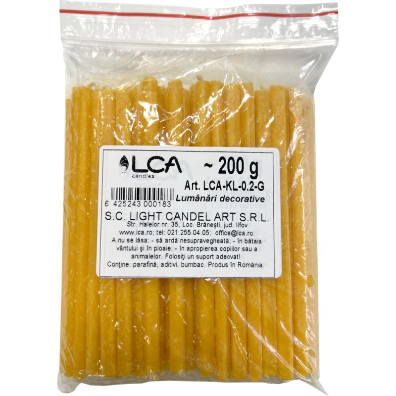 Lumanari Decorative Galben, 200 g