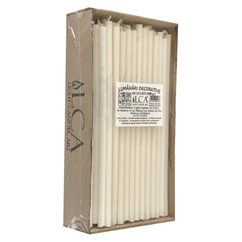 Lumanari Menaj Albe, Cilindrice, 1000 g