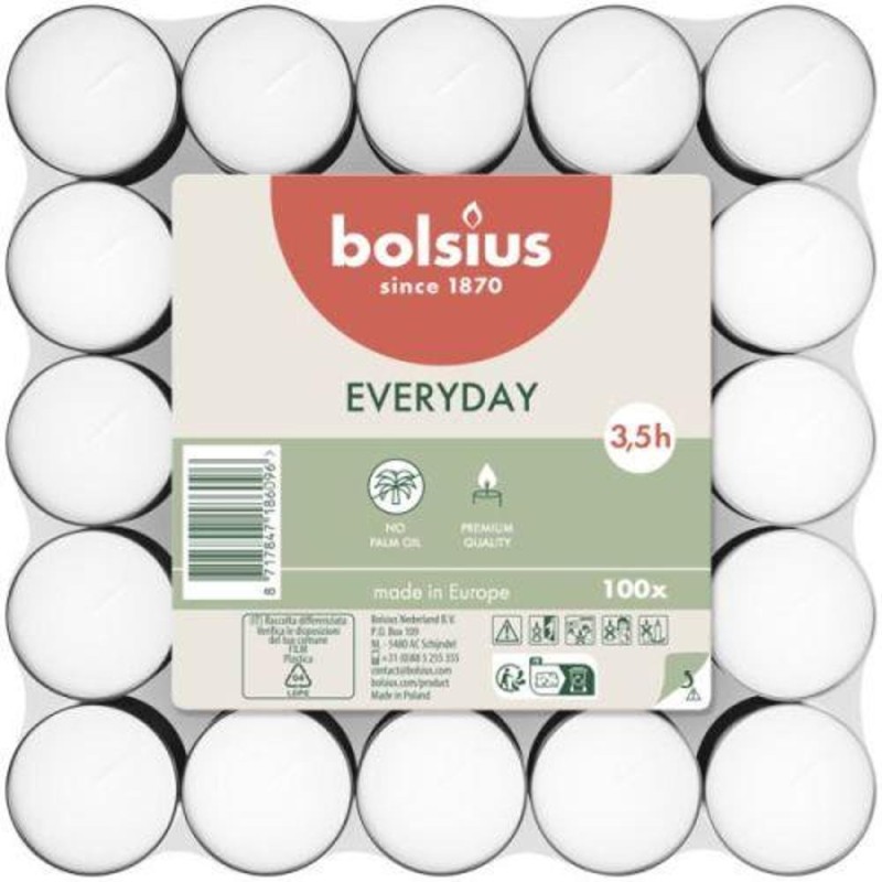 Lumanari Pastila, Bolsius, 3.5 Ore, 100 Bucati