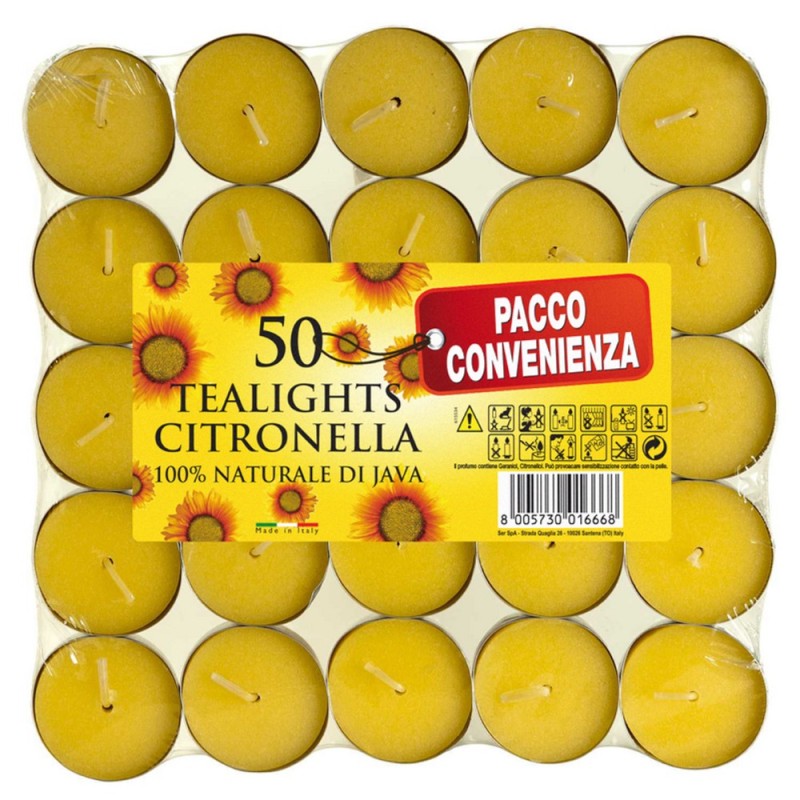 Lumanari Pastila Citronella, 4 Ore, 50 Bucati