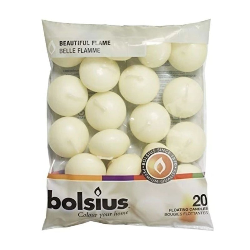 Lumanari Plutitoare Crem, 20 Bucati