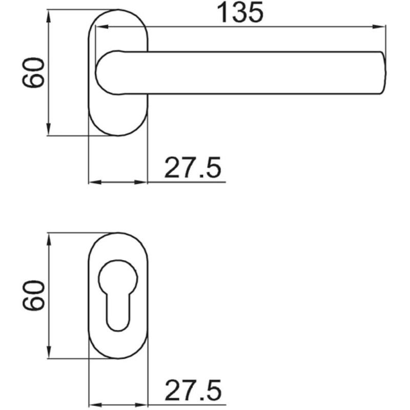 Maner cu Autorev Negru Y V, T110 GMR