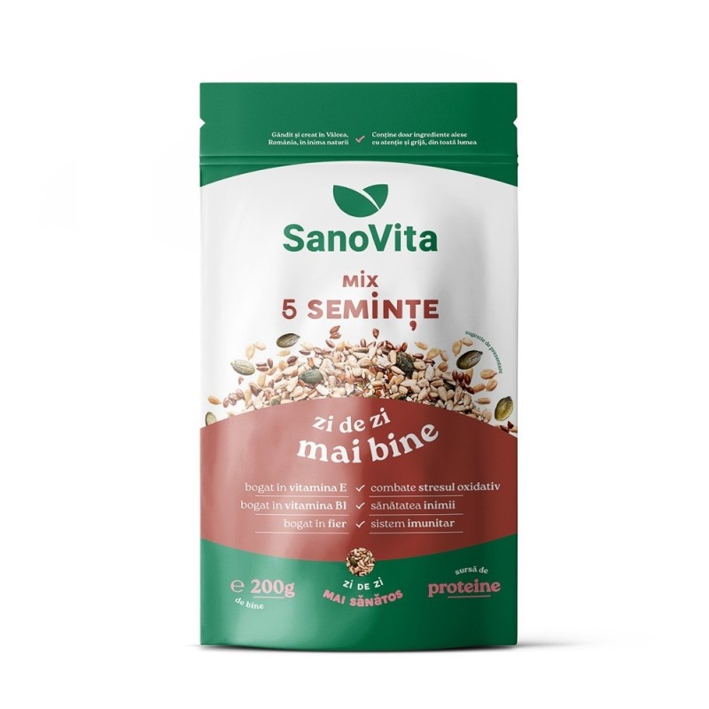 Mix 5 Seminte, Sanovita Zipper, 200 g