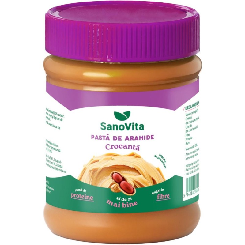 Pasta de Alune Crocanta, Sanovita, 375 g