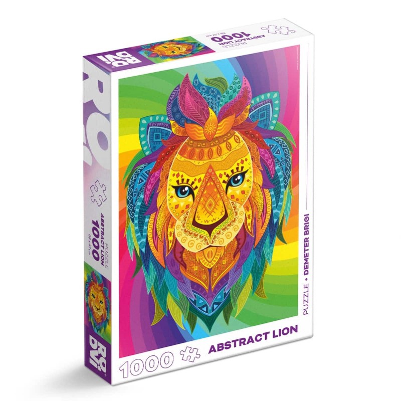Puzzle 1000 Piese, Roovi, Leul Abstract