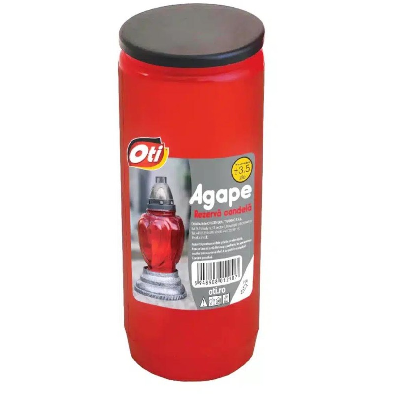 Rezerve pentru Candela Agape, Timp Ardere 3.5 Zile, Alb