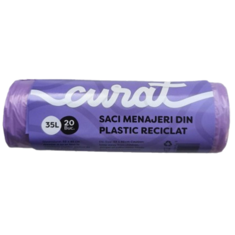 Saci Menajeri Curat, HDPE, 35 l, 20 Bucati