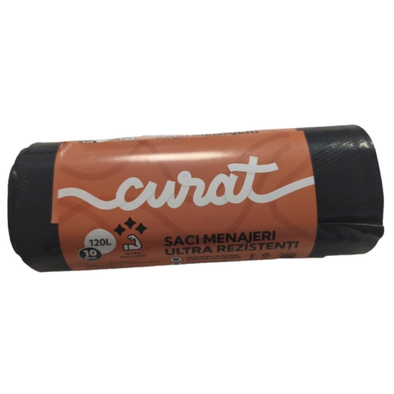 Saci Menajeri Curat, PE, 120 l, 10 Bucati