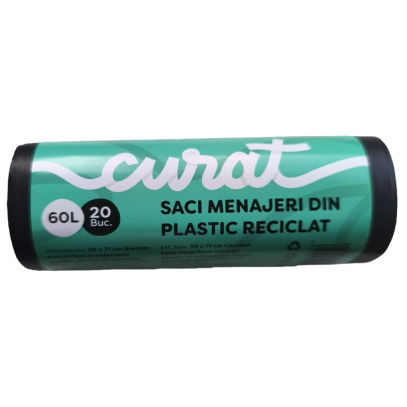 Saci Menajeri Curat, PE, 60 l, 20 Bucati