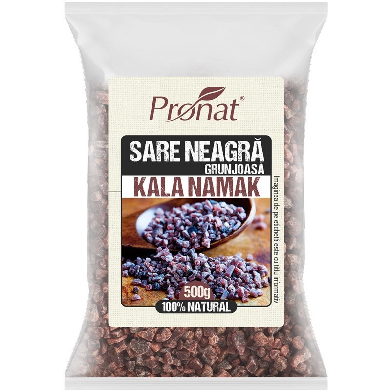 Sare Neiodata Neagra Grunjoasa Kala Namak, 500 g