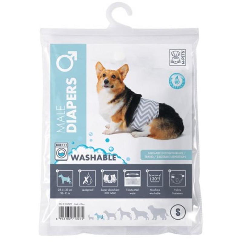 Scutec Lavabil pentru Caini Masculi, Marime S, M-Pets