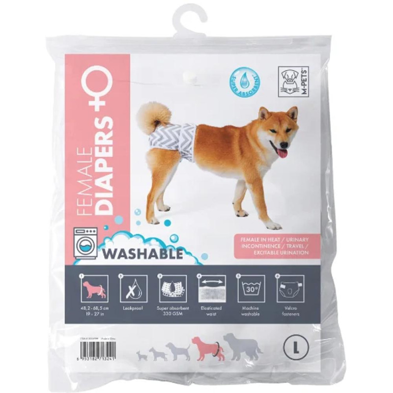 Scutece Lavabile Caini Femele M-PETS, Marimea L