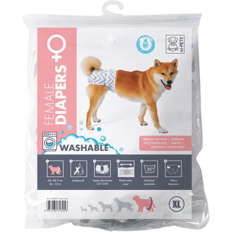 Scutece Lavabile Caini Femele M-PETS, Marimea XL