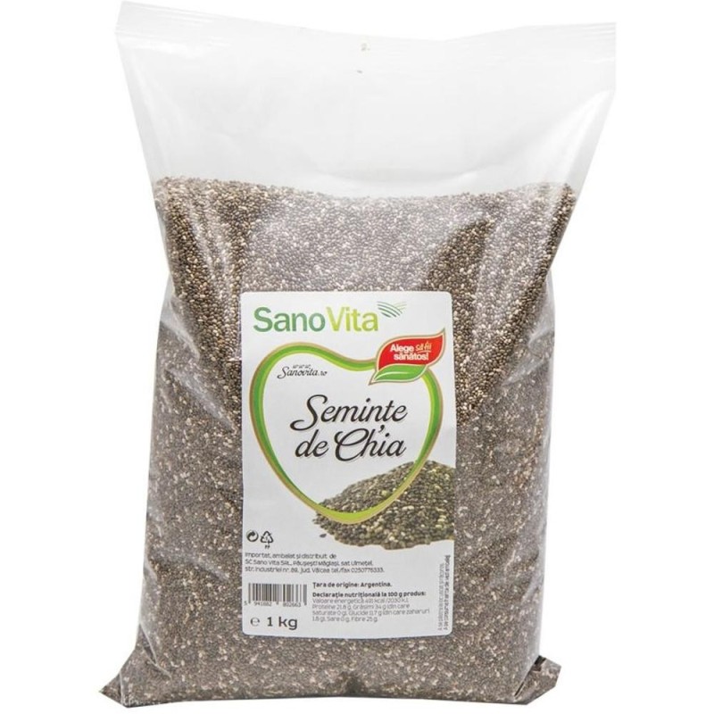 Seminte de Chia, Sanovita, 1 kg